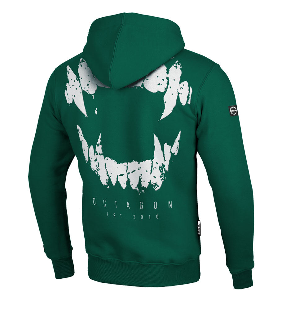 Bluza Octagon Zęby bottle green z kapturem