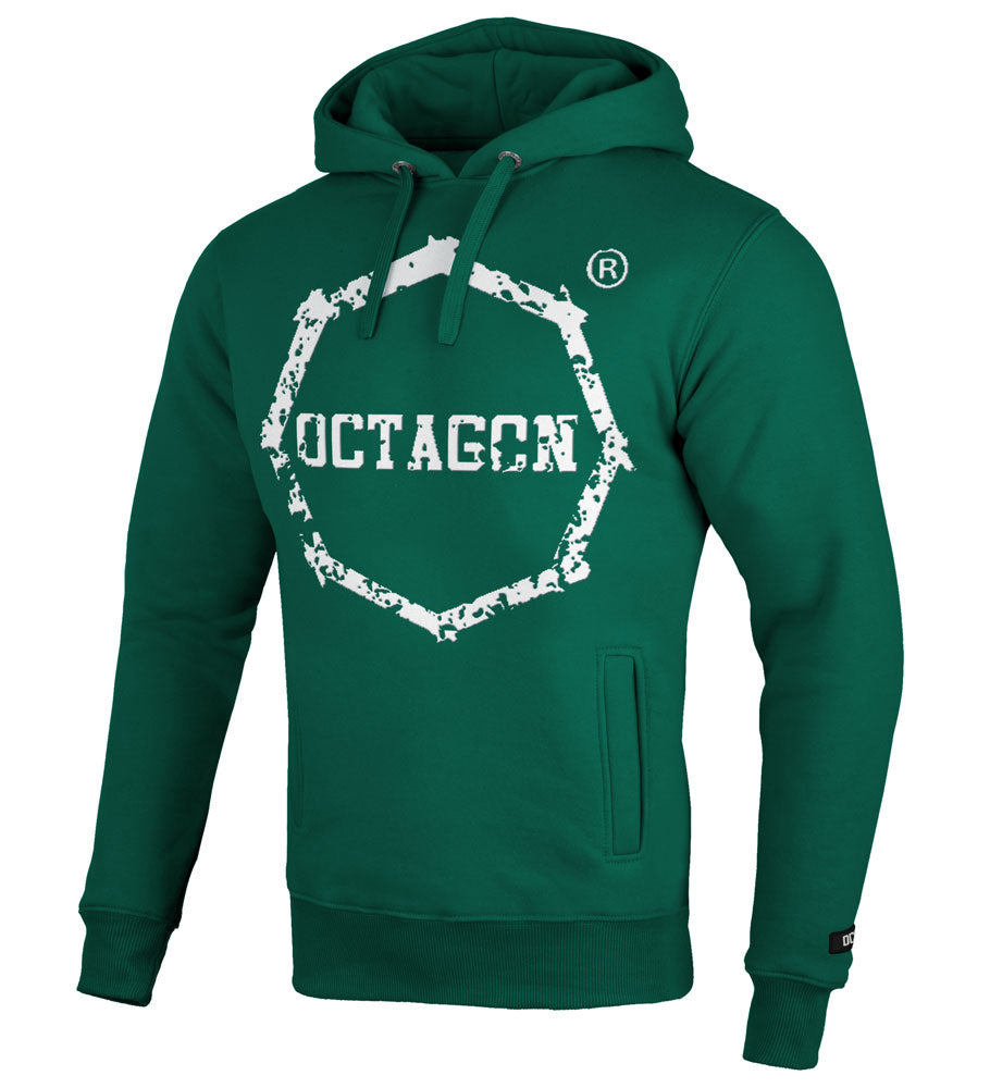 Bluza Octagon Zęby bottle green z kapturem