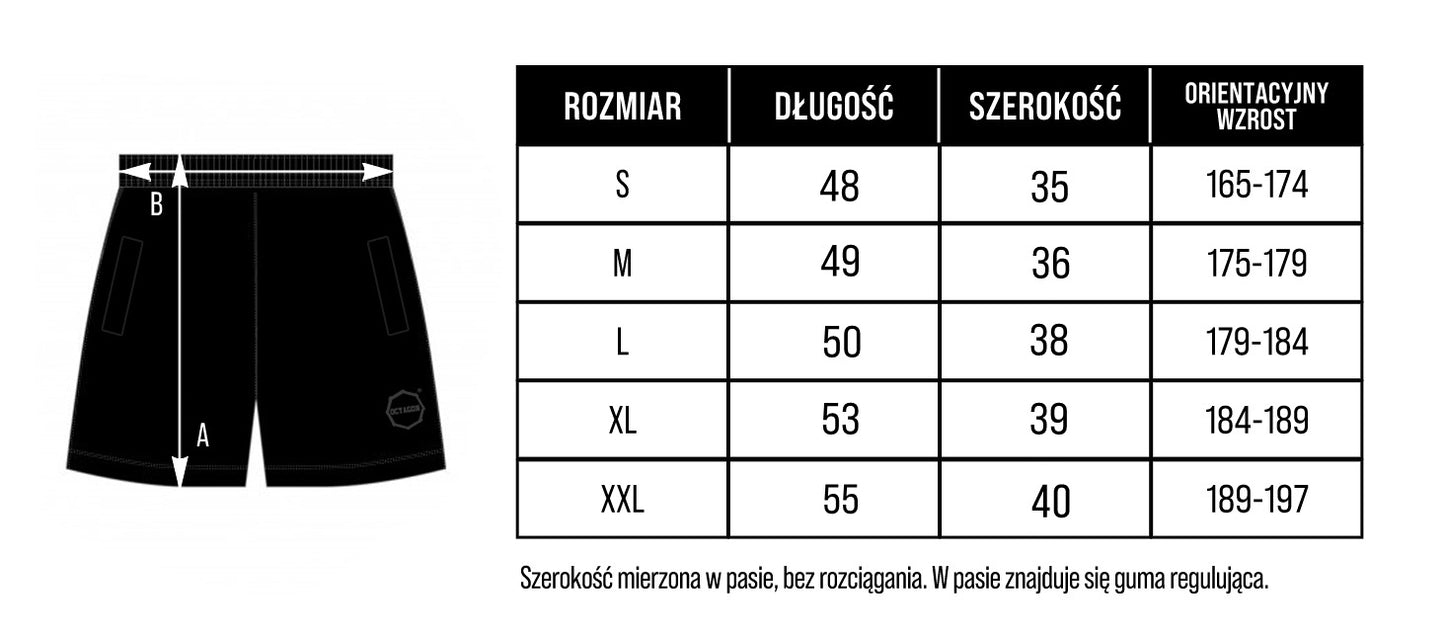 Spodenki bawełniane Octagon Logo Guma melange