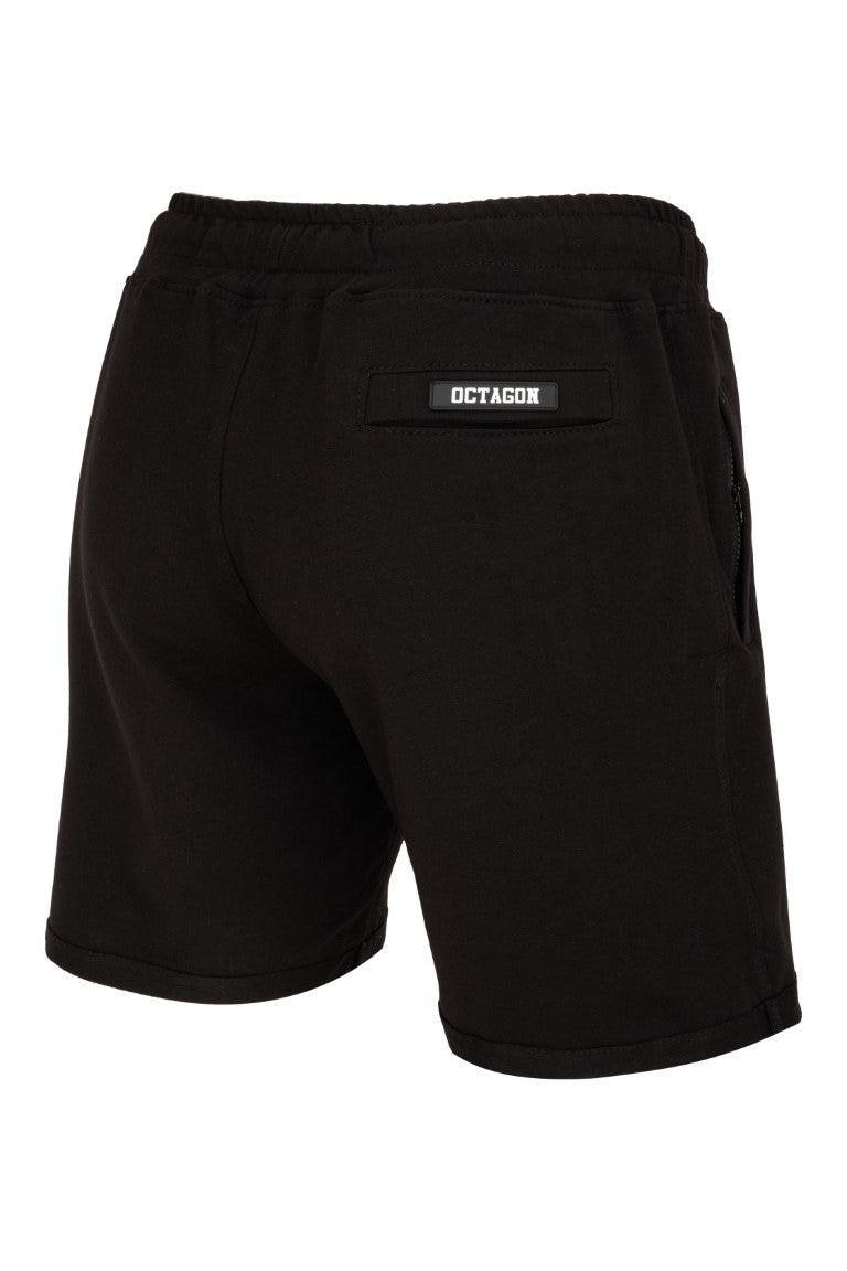 Spodenki bawełniane Octagon Logo Guma black/black
