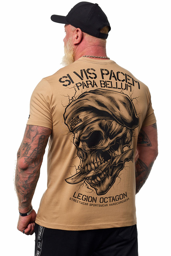 T-shirt Octagon Si Vis Pacem beige