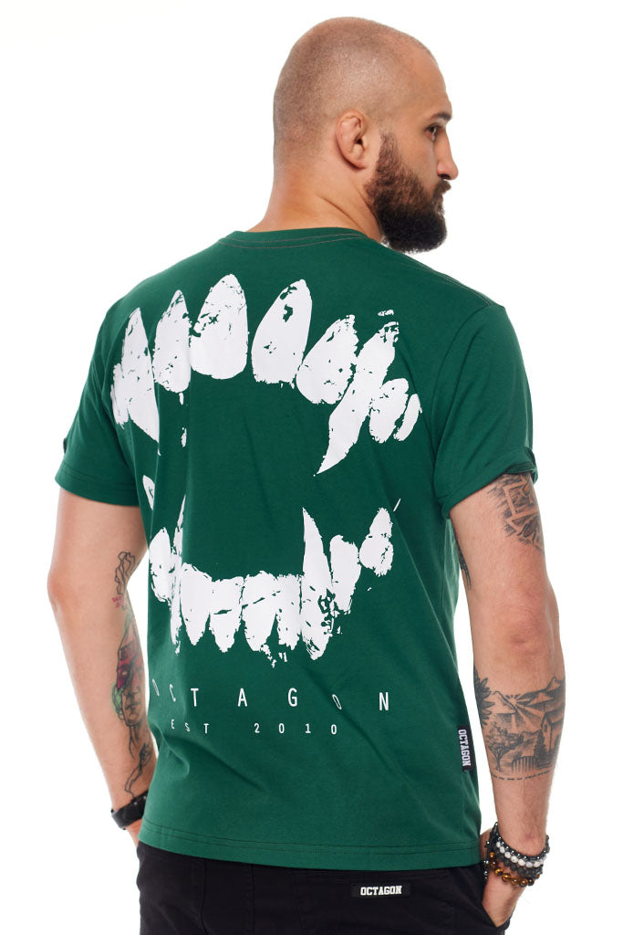 T-shirt Octagon Zęby bottle green