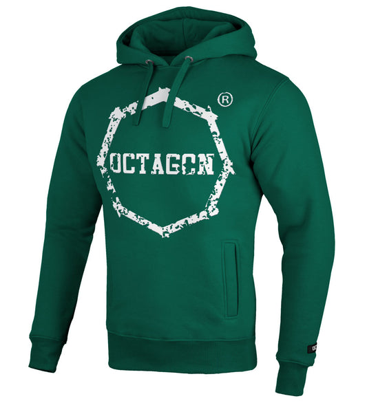 Bluza Octagon Zęby bottle green z kapturem