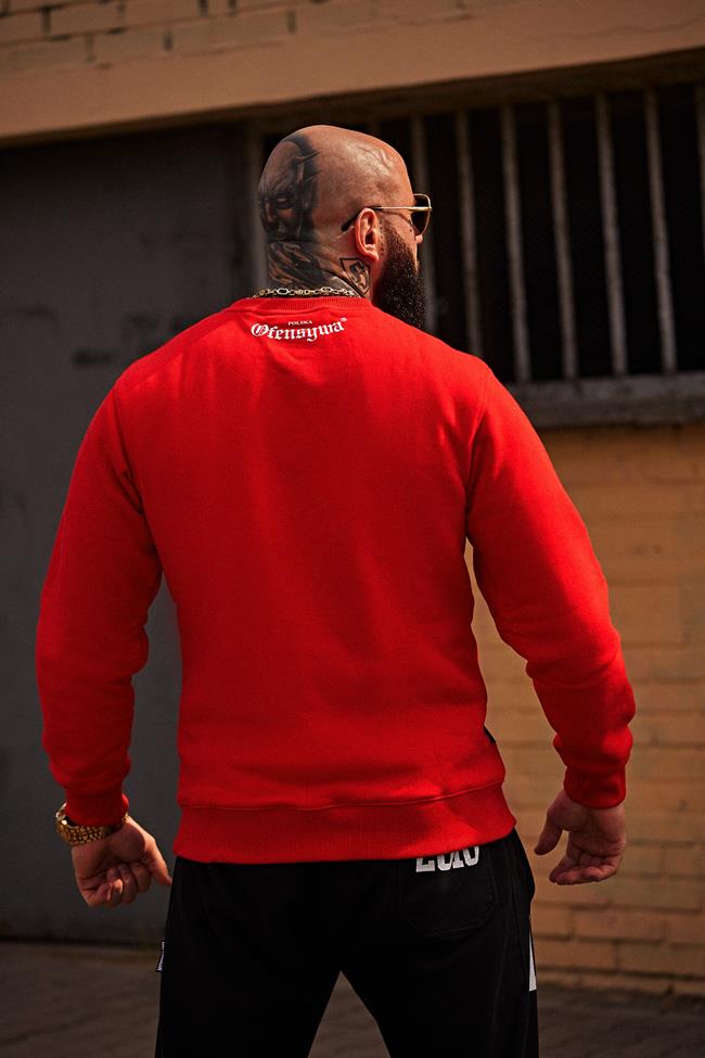 Bluza Ofensywa x Octagon GOTYK czerwona bez kaptura