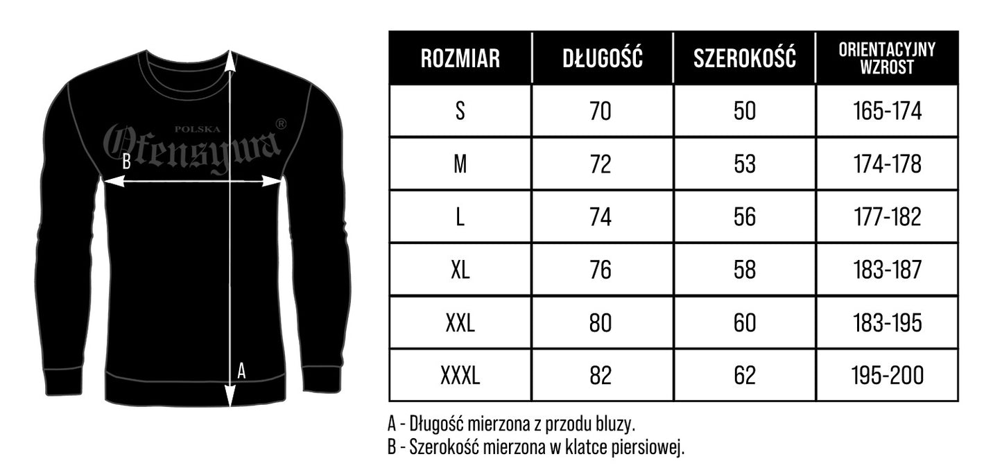 Bluza Ofensywa x Octagon GOTYK czerwona bez kaptura