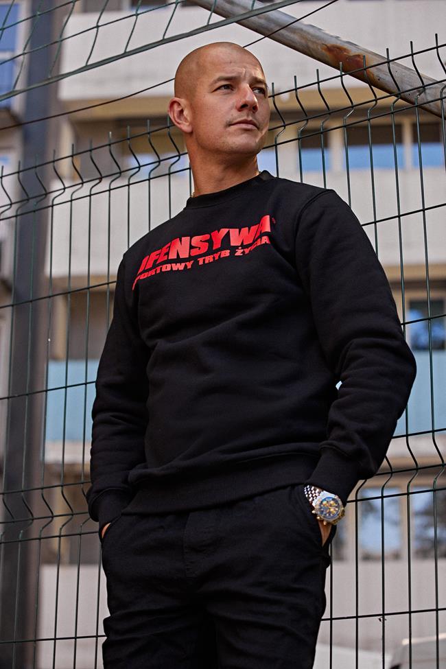 Bluza Ofensywa x Octagon Sportowy Tryb Życia czarno/czerwona