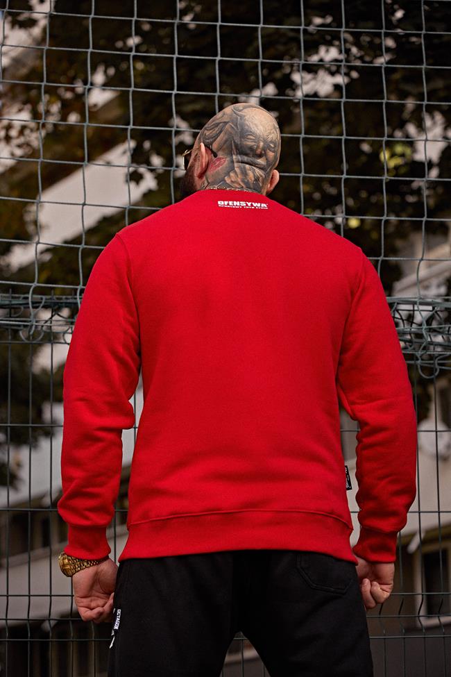 Bluza Ofensywa x Octagon Sportowy Tryb Życia czerwona bez kaptura