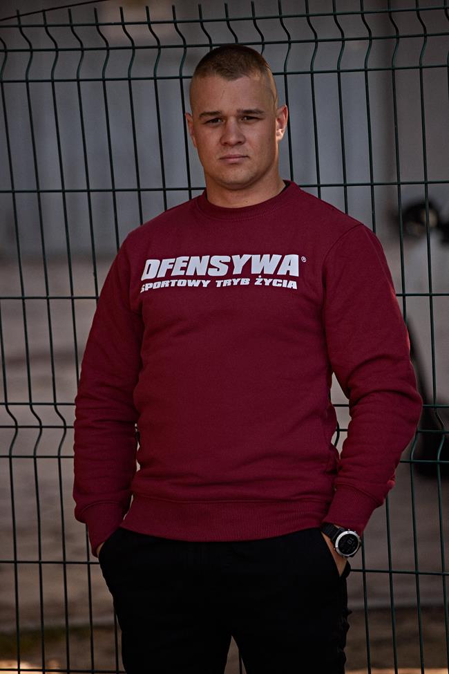 Bluza Ofensywa x Octagon Sportowy Tryb Życia bordowa