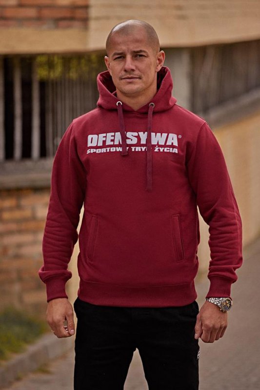 Bluza Ofensywa x Octagon Sportowy Tryb Życia bordowa