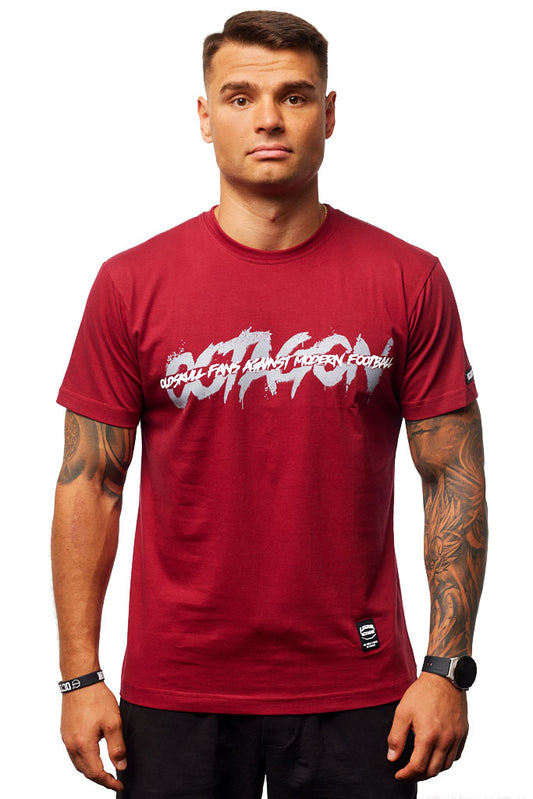 T-shirt Octagon Oldskull Fans burgund