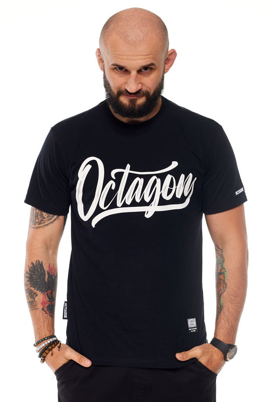 T-shirt Octagon Retro black/white
