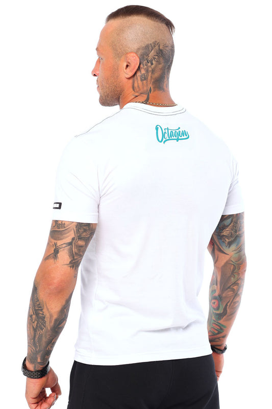 T-shirt Octagon Retro white