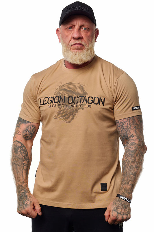 T-shirt Octagon Si Vis Pacem beige
