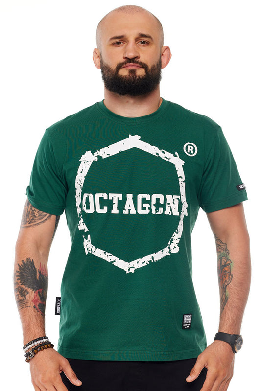 T-shirt Octagon Zęby bottle green