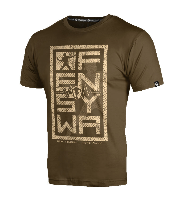 T-shirt Ofensywa x Octagon Adrenalina brązowy